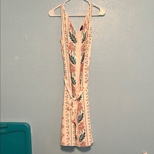 Ann Taylor Cream Floral Backless Dress